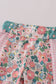 Pink floral print 2pc active tank legging set
