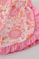 Pink Floral Ruffle Shorts Set