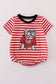 Red Georgia bulldog sequin stripe bubble