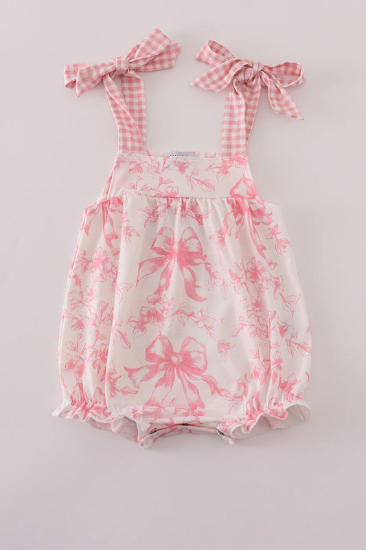 Pink bow print bubble
