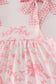 Pink bow print ruffle mom&me dress