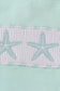 Green starfish embroidery smocked shorts set
