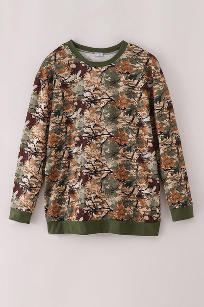 Camo leave dad&me sweatshirt