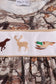 Hunting dog deer duck embroidery ruffle pants set
