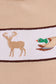 Hunting dog deer duck embroidery pants set