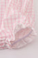 Pink puppy embroidery gingham bubble