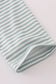 Sage stripe football french knot pants set
