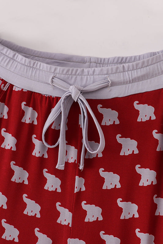 Alabama roll tide elephant print bamboo pajamas pants
