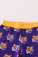Purple LSU geaux tiger bamboo ruffle pajamas set