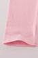 Pink football french knot ruffle stripe pants set