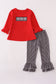 Georgia bulldog embroidery ruffle pants set