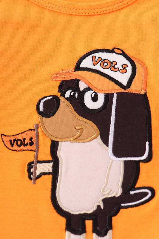 Orange Tennessee go vols applique bloomer set
