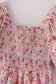 Purple floral print ruffle mom&me dress