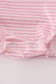 Pink stripe puppy embroidery ruffle bubble