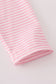 Pink stripe puppy embroidery ruffle pants set