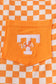 Orange Tennessee go vols embroidery checkered top