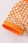Orange Tennessee go vols embroidery checkered top