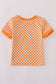 Orange Tennessee go vols embroidery checkered top