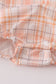 Orange pumpkin embroidery plaid bubble