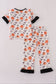 Black pumpkin print pants set