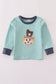 Green scarecrow applique top