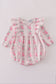Pink floral print ruffle bubble