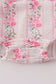 Pink floral print ruffle bubble