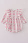 Pink floral print ruffle bubble