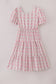 Pink floral print tiered mom dress