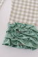 Green duck embroidery ruffle pants set