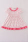 Pink bow tie pumpkin print dress
