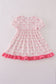 Pink bow tie pumpkin print dress