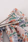 Blue floral print sailor bow