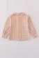 Orange gingham button down shirt