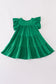 Green christmas sequin tiered girl dress