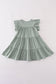 Sage pumpkin cake sequin tiered ruffle dress