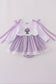 Lavender ribbon lace embroidery gingham bubble