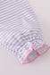 Purple puppy french knot stripe dress