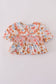 Floral print smocked dress