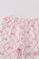 Pink bow smocked pants set