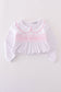 Pink bow smocked pants set