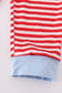 Blue airplane embroidery stripe pants set