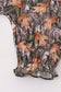Forest hunting deer embroidery ruffle romper