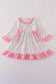 Pink golf print ruffle dress