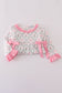 Pink golf print ruffle dress