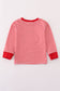 Red football applique top