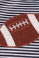 Navy football applique top