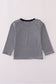 Navy football applique top