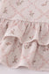 Pink floral print ruffle bloomer set