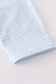 Blue turkey embroidery stripe pants set